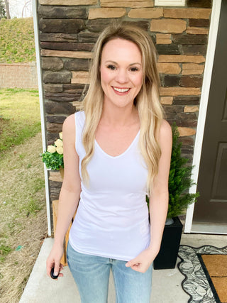 Two Way Seamless Tank - White