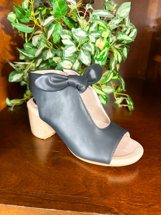 Kimora Bow Heels - Black- (PREORDER)