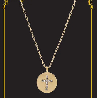 Crystal Cross Inlay Necklace