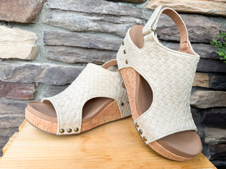 Basket Weave Corkys Wedge