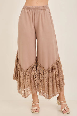 Natural Grace Cropped Lace Pants