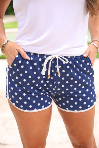 Navy Polka Dot Everyday Shorts