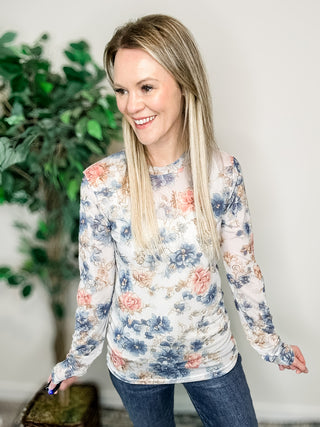 Hydrangea Heaven Mesh Top