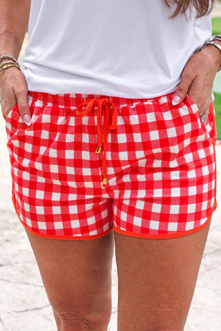 Red Gingham Everyday Shorts