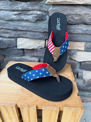 Corkys Liberty Americana Flip Flops