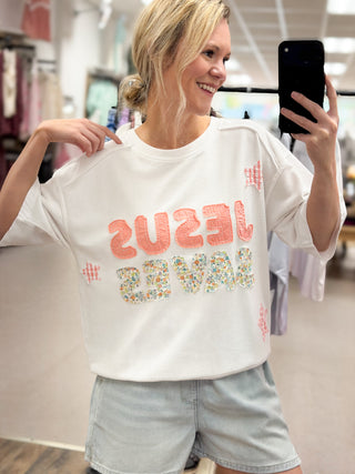 Jesus Saves White Top