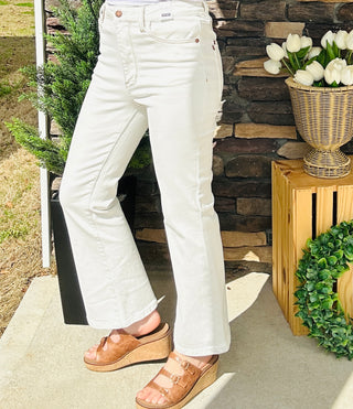 Judy Blue White Kick flair