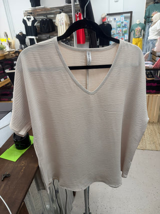DOORBUSTER TOP - Sand Beige