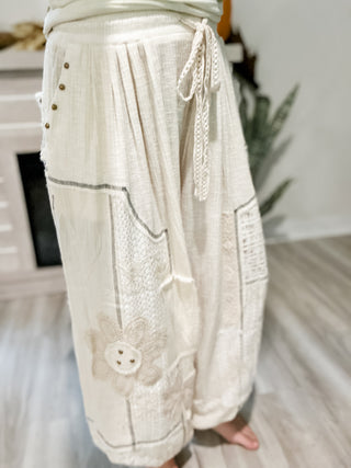 Natural Crochet Joggers