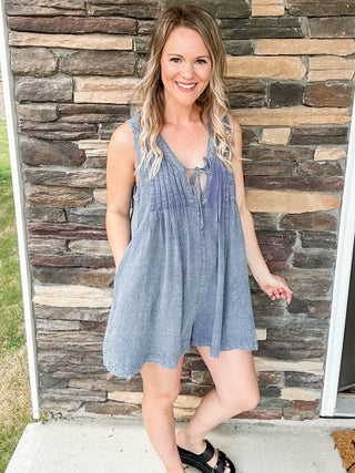 Denim Romper