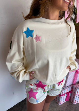 Merry Message Sweatshirt - Cream
