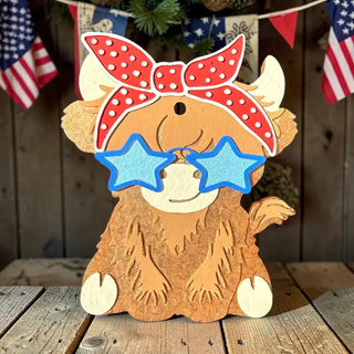 Red, White, and Moo Freshie | Patriotic Cow Car Air Freshener