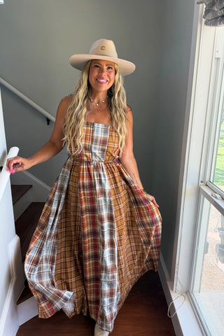 The Ashford Plaid Maxi Dress