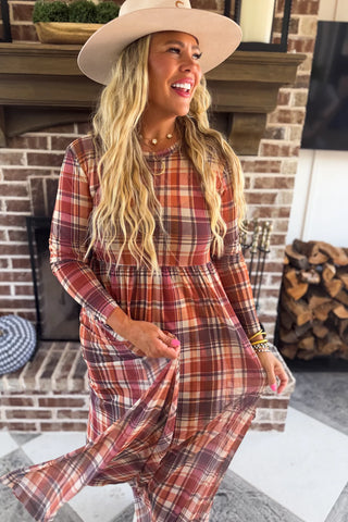 Countryside Mesh Dress - Plaid