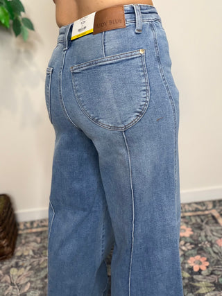 Judy Blue Liza Palazzo Jeans w/ Booty Lifting Pockets