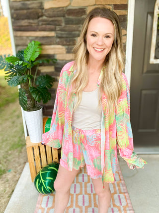 Malibu Sunset Pleated Set