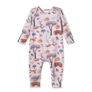 Autumn Woodland Baby Romper - Soft Bamboo Fall Outfit