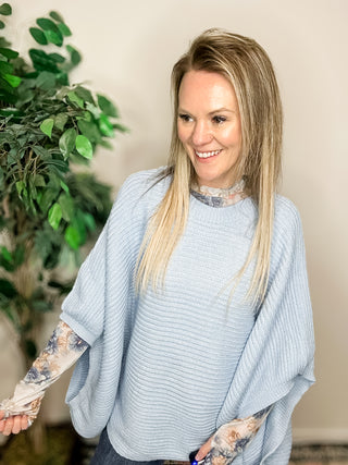 Playful Poncho - Blue