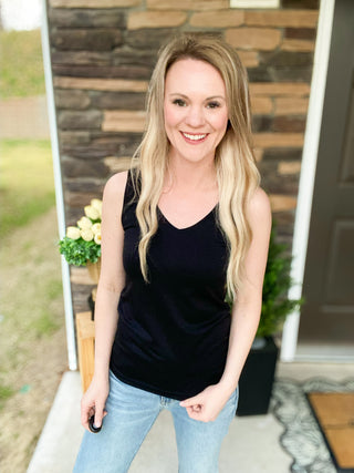 Two Way Seamless Tank - Black