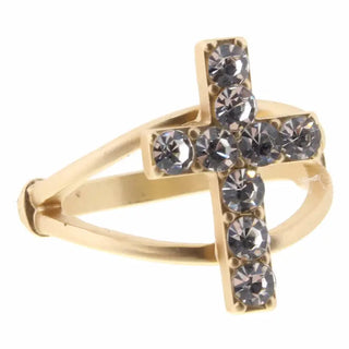 Crystal Cross Ring