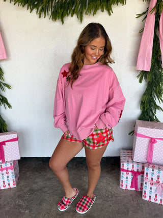 Merry Message Sweatshirt - Pink
