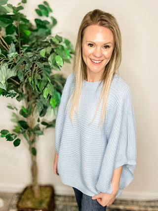 Playful Poncho - Blue