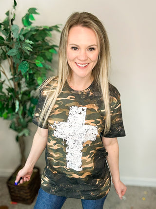 Camo Cross Graphic Tee