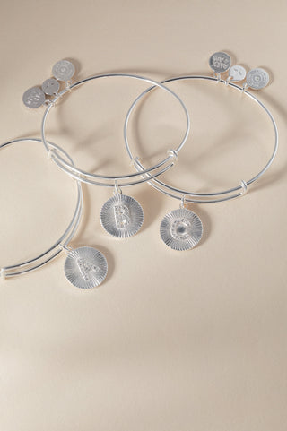 Initial B Pave Starburst Texture Bangle