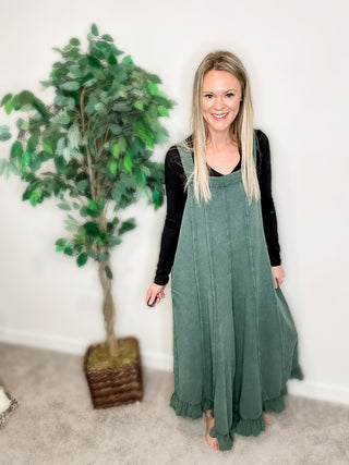 Forest Ruffle Leg Jumper