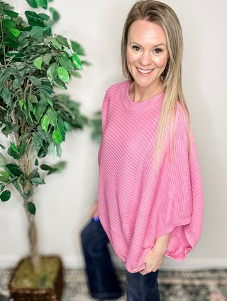 Playful Poncho - Pink