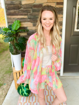 Malibu Sunset Pleated Set