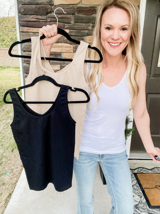 Two Way Seamless Tank - White