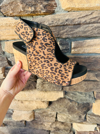 Corky Peek a Boo Wedge - Leopard