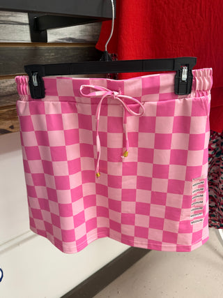 Bubblegum Checkered Skort