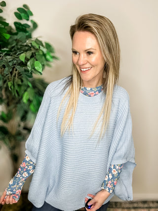 Playful Poncho - Blue