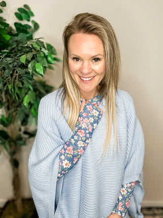 Playful Poncho - Blue