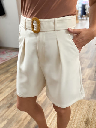 Boss Babe Shorts - Cream