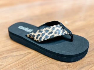 Leopard Corky Flip Flop