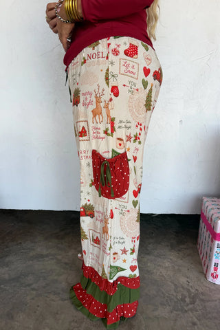Vintage Christmas Bloomer Pants - Polka Dot Pocket