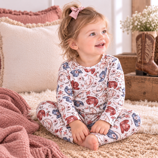 Wildflower Rodeo Cowgirl Girls Bamboo Pajama Set