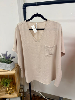 Sand Oversized Top