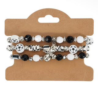 I Heart Soccer Bracelet Stack