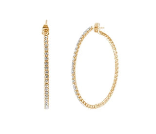 Rhinestone Hoop - Gold