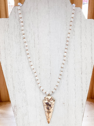 White Arrowhead Necklace