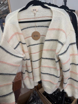 Blush & Stone Striped Cardi