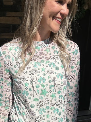 Turq Cowgirl Mesh Shirt