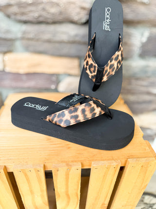 Leopard Corky Flip Flop