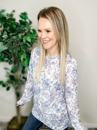 Lavender Fields Mesh Top