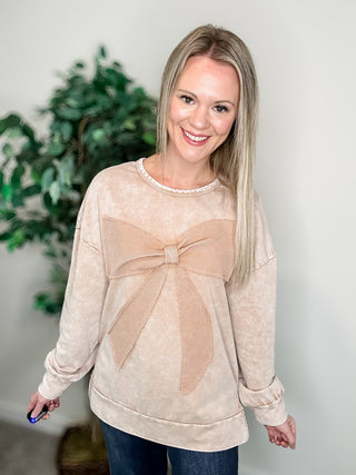 Tan Bow Top