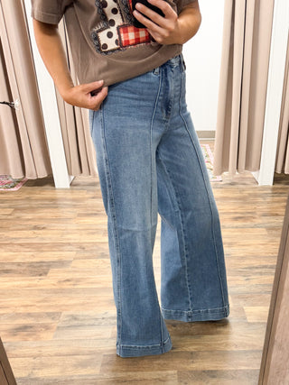 Judy Blue Liza Palazzo Jeans w/ Booty Lifting Pockets